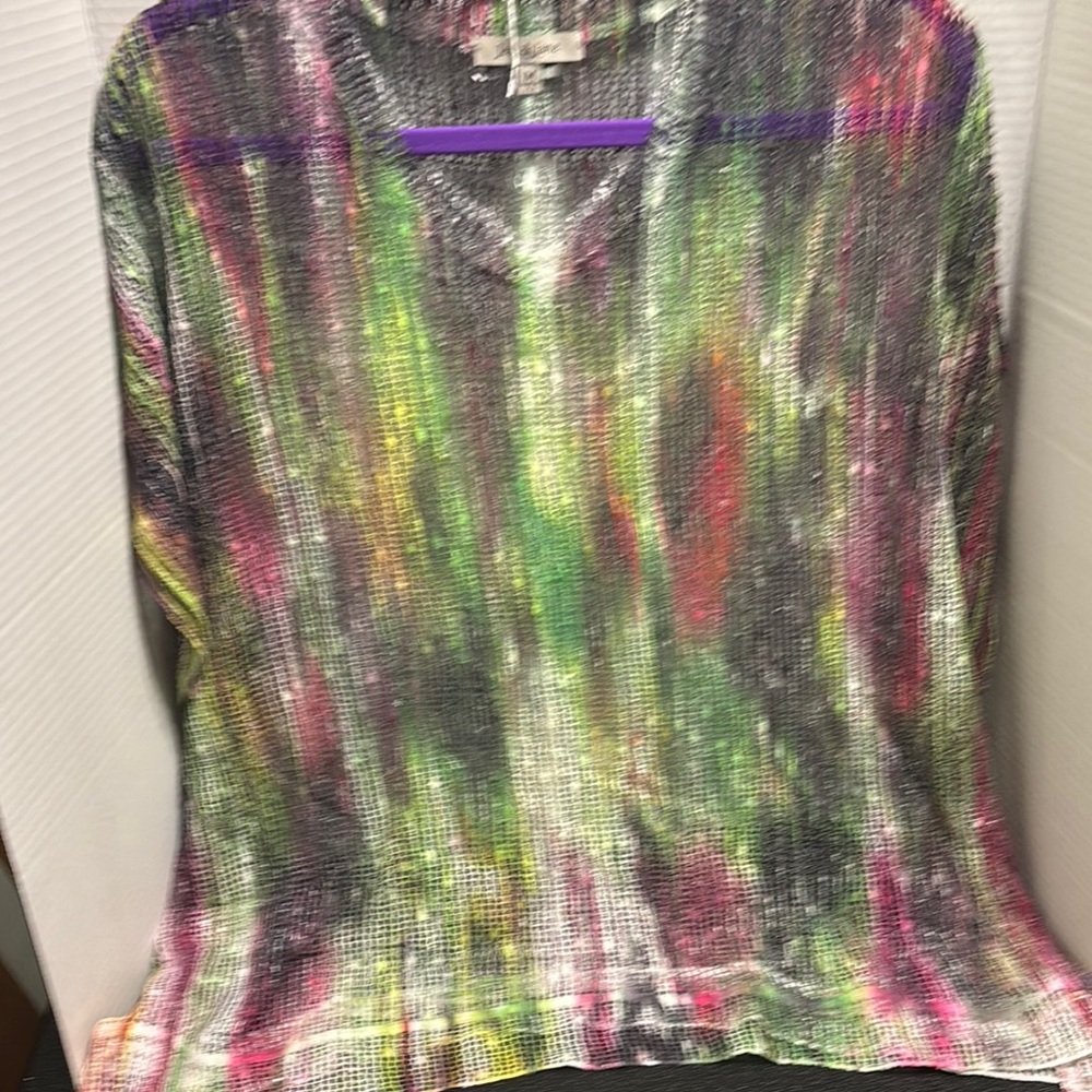 Jess and Jane Colorful Tie-Dye sleeveless Top size medium